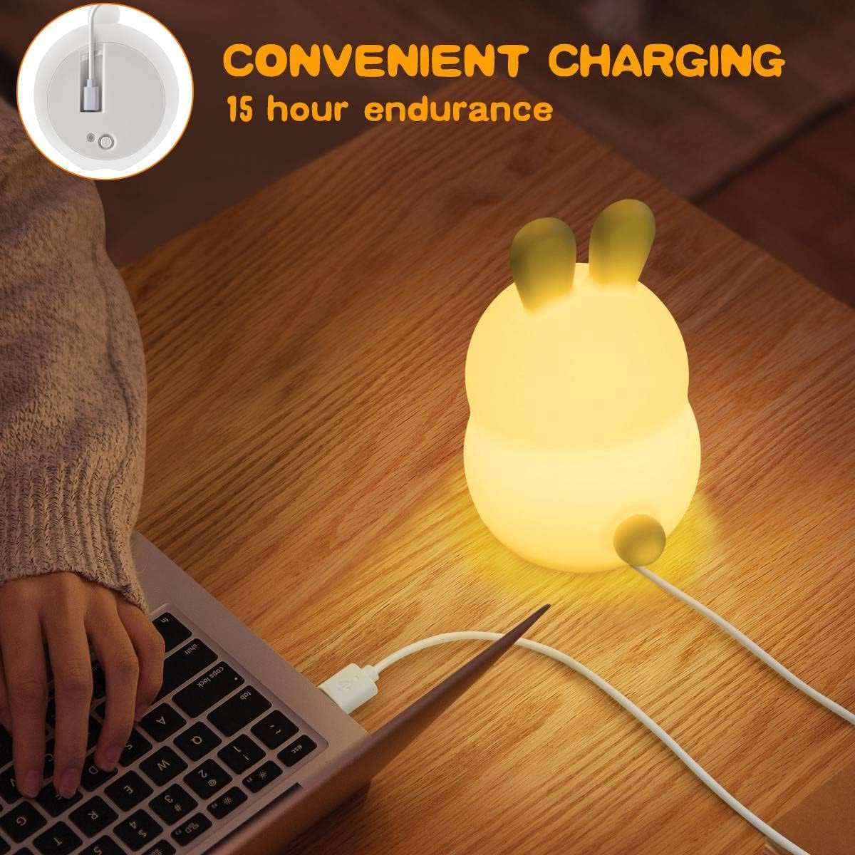 SILICONE  BEAR WHIT CHANGE LED Night Lights 